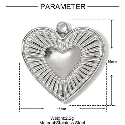 304 Stainless Steel Pendants STAS-OY001-24P-1
