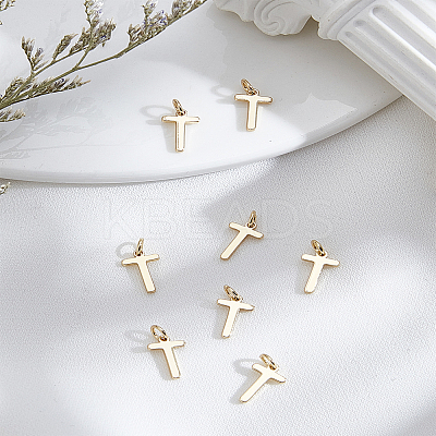 8Pcs Brass Charms KK-LP0001-85T-1