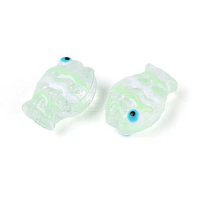 Transparent Glass and Enamel Beads Strands GLAA-T034-01D-1