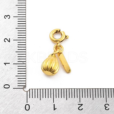 Brass Fruits Pendant Decoration HJEW-P020-01H-G-1