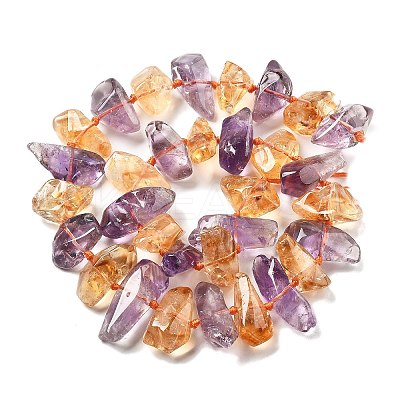 Natural Ametrine Beads Strands G-C179-C01-01-1