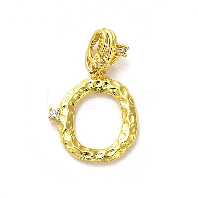 Rack Plating Brass Micro Pave Cubic Zirconia European Dangle Charms KK-L210-015G-O-1