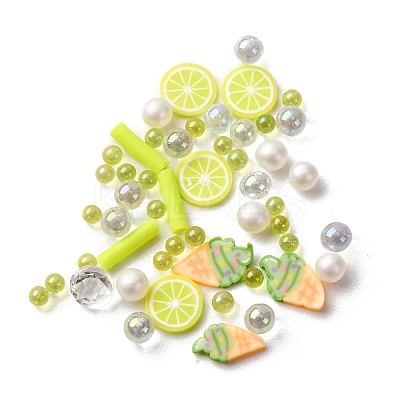 Handmade Polymer Clay Cabochons and Plastic Beads for DIY Jewelry Making Findings CLAY-B007-04L-1