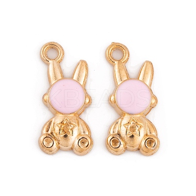 Light Gold Plated Alloy Enamel Pendants FIND-Q100-01KCG-1