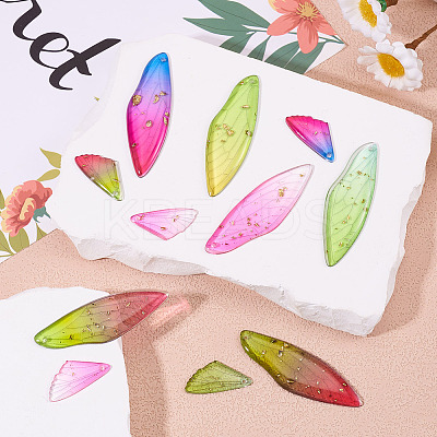 20Pcs 10 Styles Transparent Resin Big Pendants RESI-TA0003-25C-1