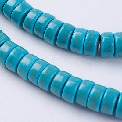 Synthetic Turquoise Beads Strands G-E456-05A-3x6mm-1