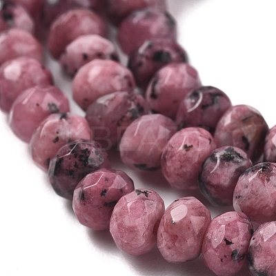 Dyed Natural Malaysia Jade Rondelle Beads Strands G-E316-2x4mm-38-1
