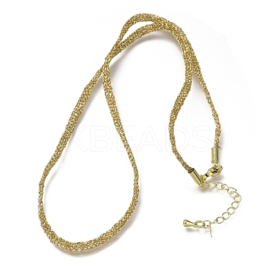 3.5MM Polyester Metallic Cord Braided Cord Necklace Making FB-CBAA152-01G-11-1
