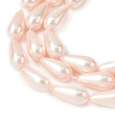 Electroplate Opaque Glass Imitation Pearl Beads Strands EGLA-H113-09A-01-1
