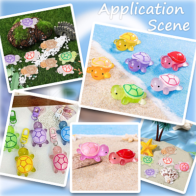 20Pcs 10 Colors Luminous Resin Pendants FIND-SC0013-48-1