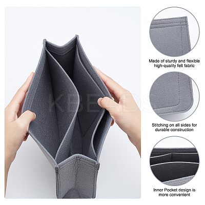 2Pcs 2 Colors Wool Felt Organizer Insert FIND-WR0005-83A-1