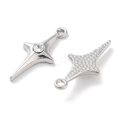 Rack Plating Alloy Rhinestone Pendants PALLOY-F311-06P-1