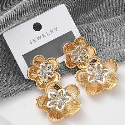 Alloy Stud Earrings EJEW-M092-02G-1