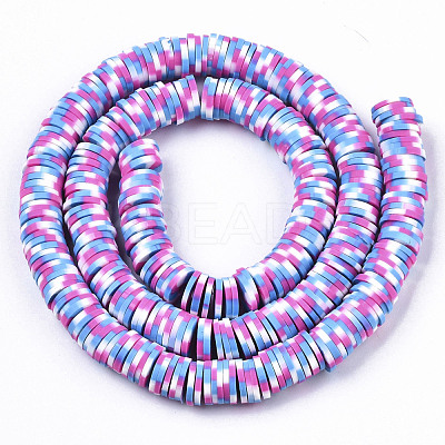 Handmade Polymer Clay Beads Strands CLAY-R091-8mm-01-1