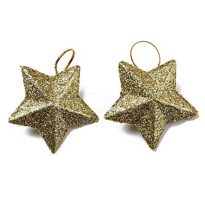 Plastic Glitter Star Pendant Decorations KY-D019-01B-1