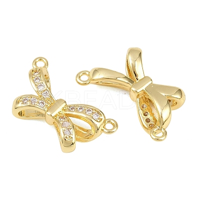 Brass Micro Pave Clear Cubic Zirconia Pendants KK-D109-01G-1