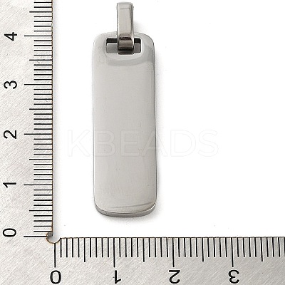 Tarnish Resistant Rectangle 304 Stainless Steel Mirror Polished Finish Stamping Blank Tag Pendants LS-STAS-H317-09P-1