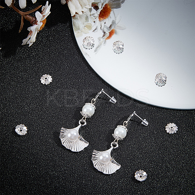 10Pcs 925 Sterling Silver Bead Caps STER-CN0001-37-1