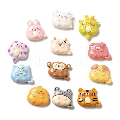 Opaque Resin Decoden Cabochons RESI-B023-04-1