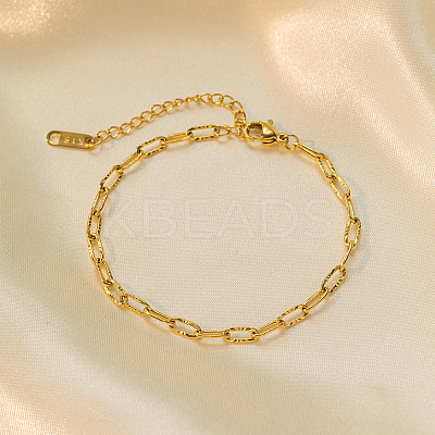 304 Stainless Steel Link Chain Bracelets LS-BJEW-C084-06G-1