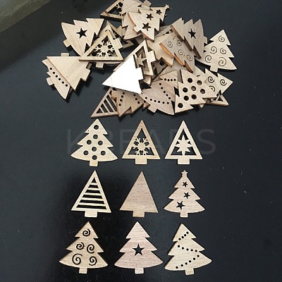 Unfinished Wood Pendant Decorations XMAS-PW0001-168D-1