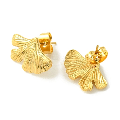 PVD Vacuum Plating 304 Stainless Steel Stud Earrings for Women X-EJEW-L284-07G-1