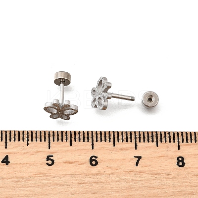 304 Stainless Steel Stud Earrings EJEW-H161-01P-C-1