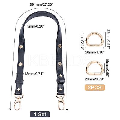PU Leather Chain Bag Strap FIND-WH0093-21A-1