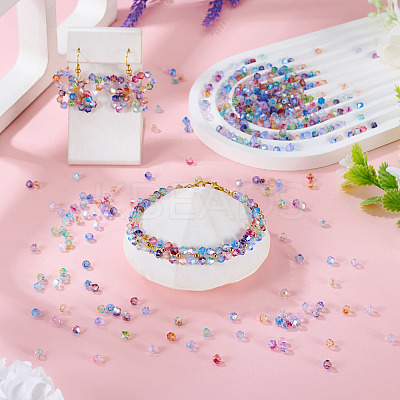 520Pcs Transparent Colours Rainbow Glass Seed Beads GLAA-TA0003-95-1