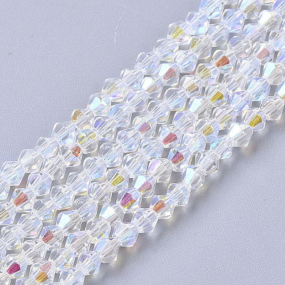 Electroplate Glass Beads Strands LS-EGLA-Q118-3mm-C17-1