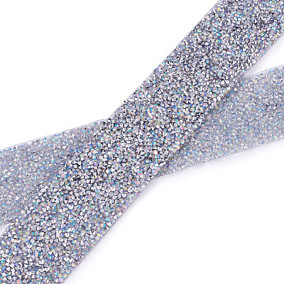 Glitter Resin Hotfix Rhinestone(Hot Melt Adhesive On The Back) OCOR-TA0002-02-40mm-1