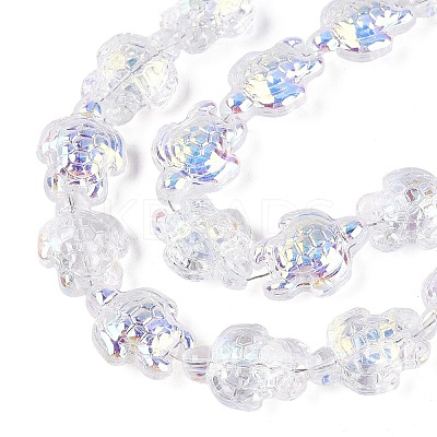 Electroplate Transparent Glass Beads Strands EGLA-N055-04A-11-1