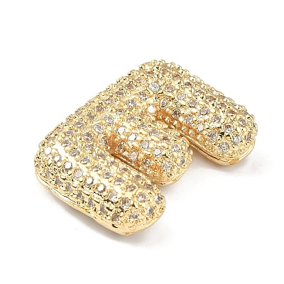 Rack Plating Brass Micro Pave Cubic Zirconia Pendants KK-Q790-01E-G-1