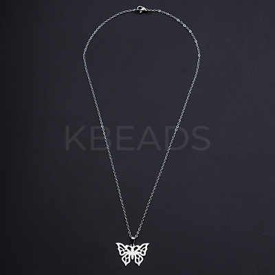 Non-Tarnish 201 Stainless Steel Pendants Necklaces NJEW-S105-JN709-45-1-1