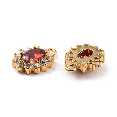 Real 18K Gold Plated Brass Micro Pave Cubic Zirconia Charms ZIRC-Z023-04C-NR-1