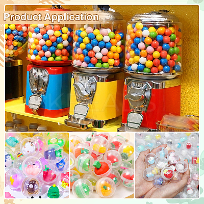 300Pcs Plastic Vending Machine Egg Capsules AJEW-PH0008-57-1