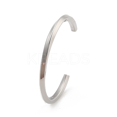 304 Stainless Steel Cuff Bangles for Women BJEW-K252-05P-1