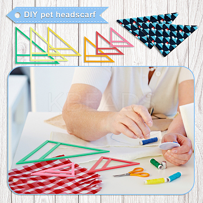 Acrylic Quilting Template for Pet Bandana DIY-WH0033-63E-1