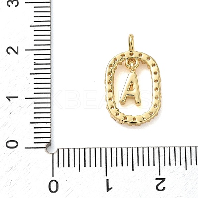26Pcs Brass Micro Pave Clear Cubic Zirconia Pendants KK-L268-032G-1