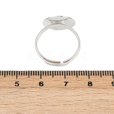 Brass Pad Ring Bases KK-EC022-14mm-S-RS-1