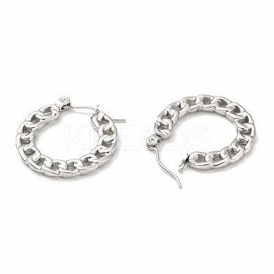 Non-Tarnish 304 Stainless Steel Curb Chain Shape Stud Earrings for Women EJEW-F283-02P-1