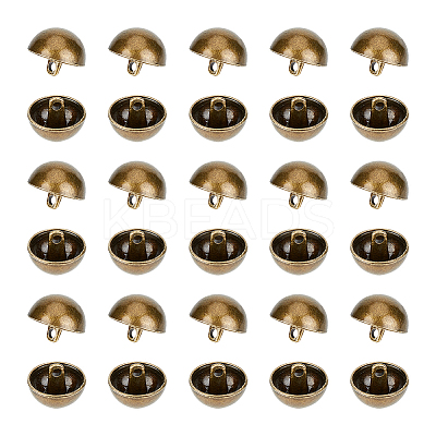 30Pcs 1-Hole Alloy Shank Buttons FIND-UN0002-82-1