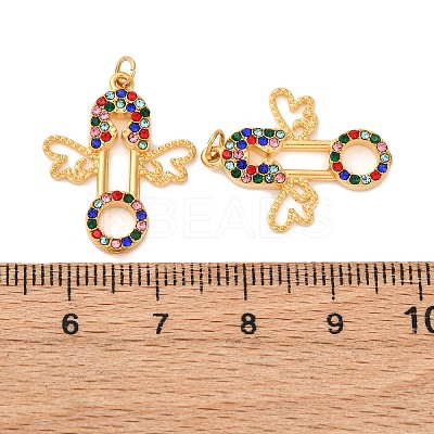304 Stainless Steel Rhinestone Pendants STAS-U061-17G-1