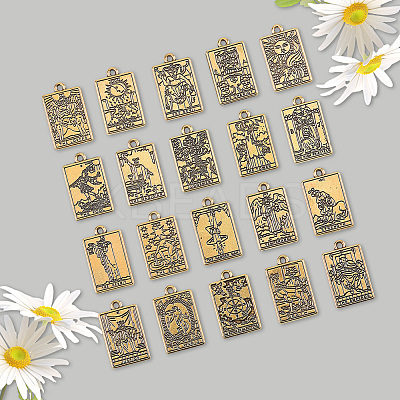 2 Sets Tibetan Style Zinc Alloy Pendants FIND-SC0016-92AG-1