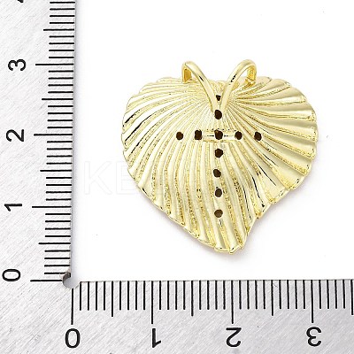 Brass Micro Pave Cubic Zirconia Pendants KK-S510-35G-01-1