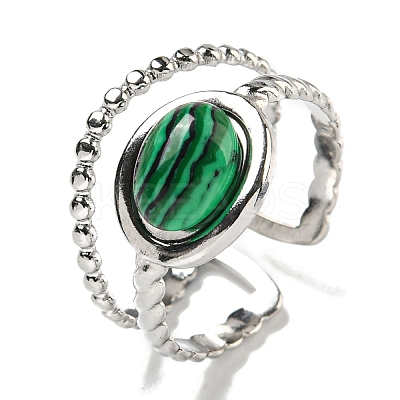 304 Stainless Steel Open Cuff Rings RJEW-C079-10P-1
