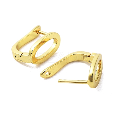 Brass Letter Stud Earrings for Women EJEW-A038-01O-G-1