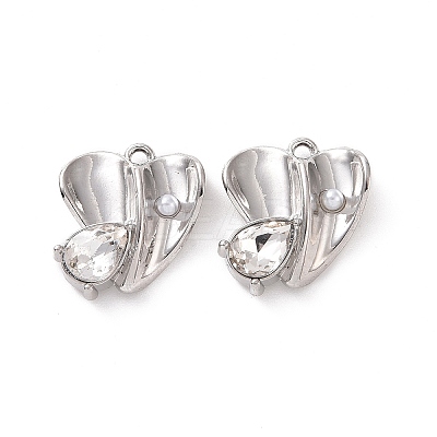 Rack Plating Alloy Glass Pendants FIND-I037-13P-03-1