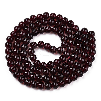 Baking Paint Imitation Jade Glass Round Bead Strands DGLA-Q021-8mm-48-1