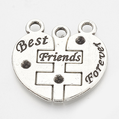 Tibetan Style Alloy Pendant Rhinestone Settings TIBE-N001-03AS-LF-1